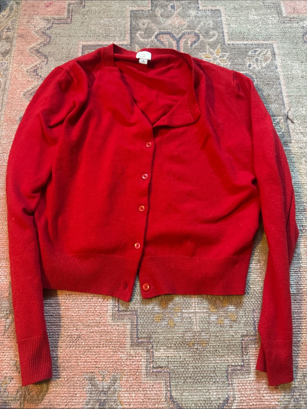 a new day Red Button-Up Women’s Cardigan